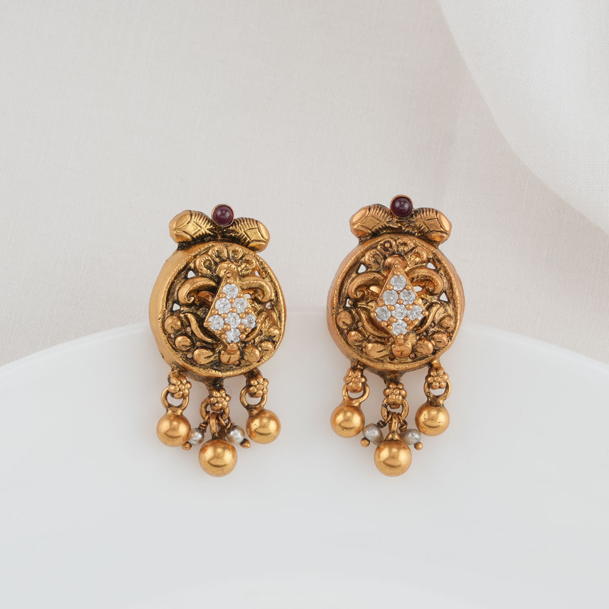Fleur de Lis Stud Earrings | Fine jewelry solid silver gold-finish  necklaces bracelets earrings